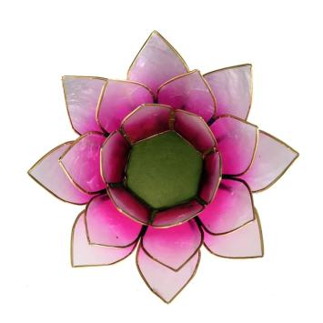 Lotus sfeerlicht roze lichtroze goudrand. art nr 12002